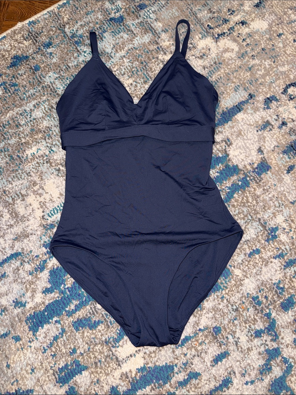 SPANX Navy One-Piece Swimsuit with Slim Straps NWOT